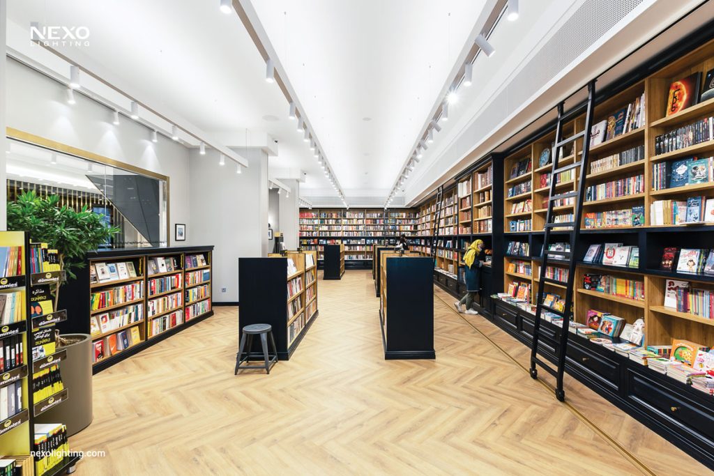 book store lighting, NEXO