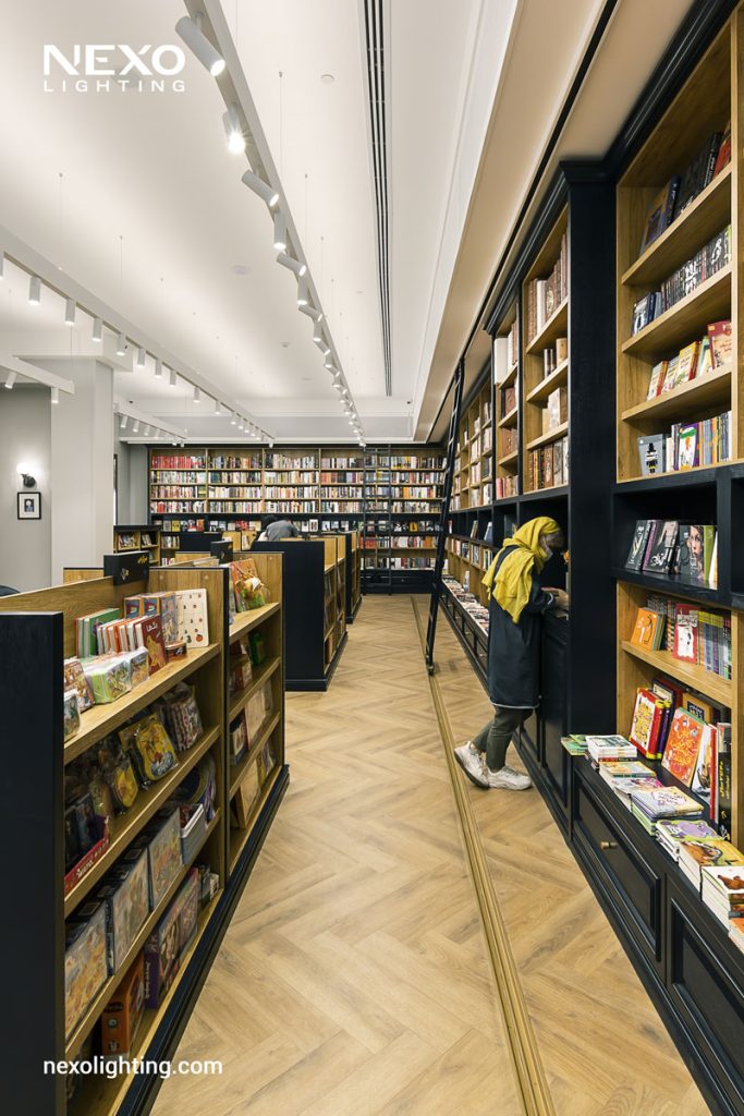 book store lighting, NEXO
