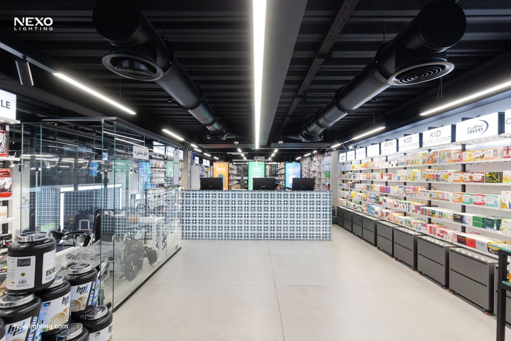 Drug Store lighting. nexo