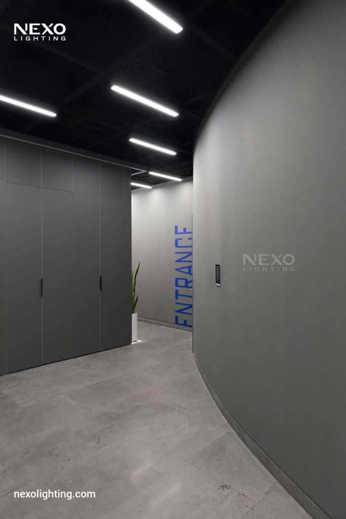 The NEXO linear lights in Reflection office