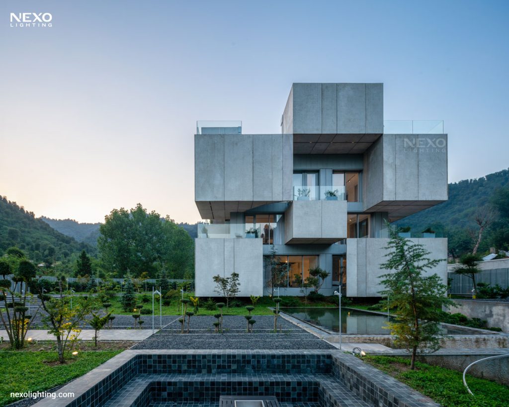 Double-Sided House lighting project, nexo