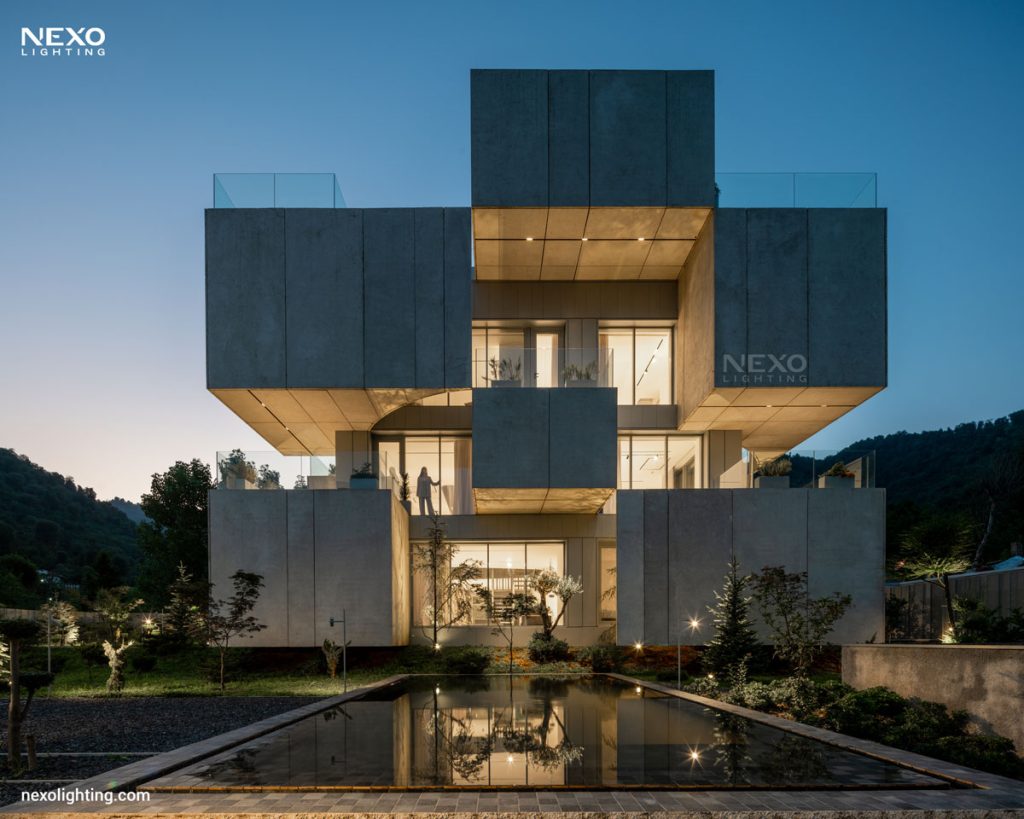 Double-Sided House lighting project, nexo
