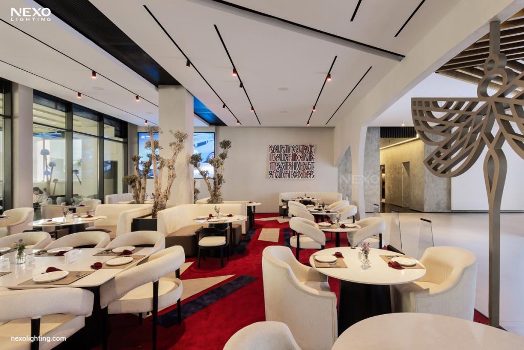 lighting design of ALAÏA Restaurant, NEXO