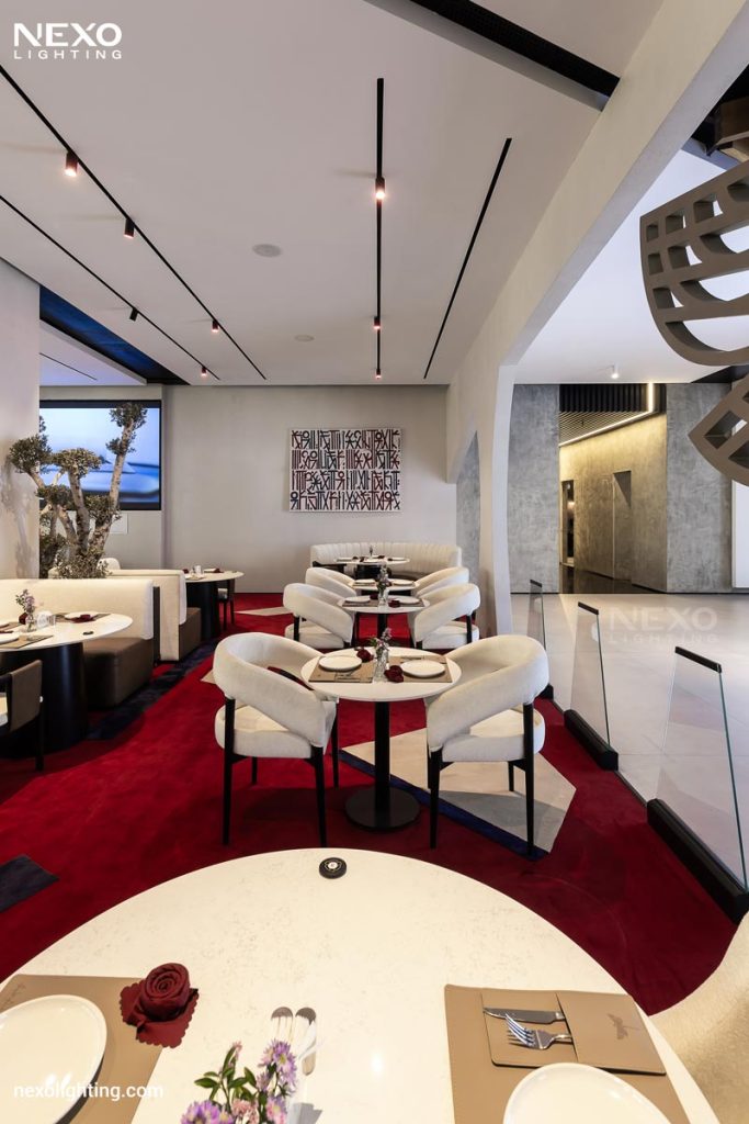lighting design of ALAÏA Restaurant, NEXO