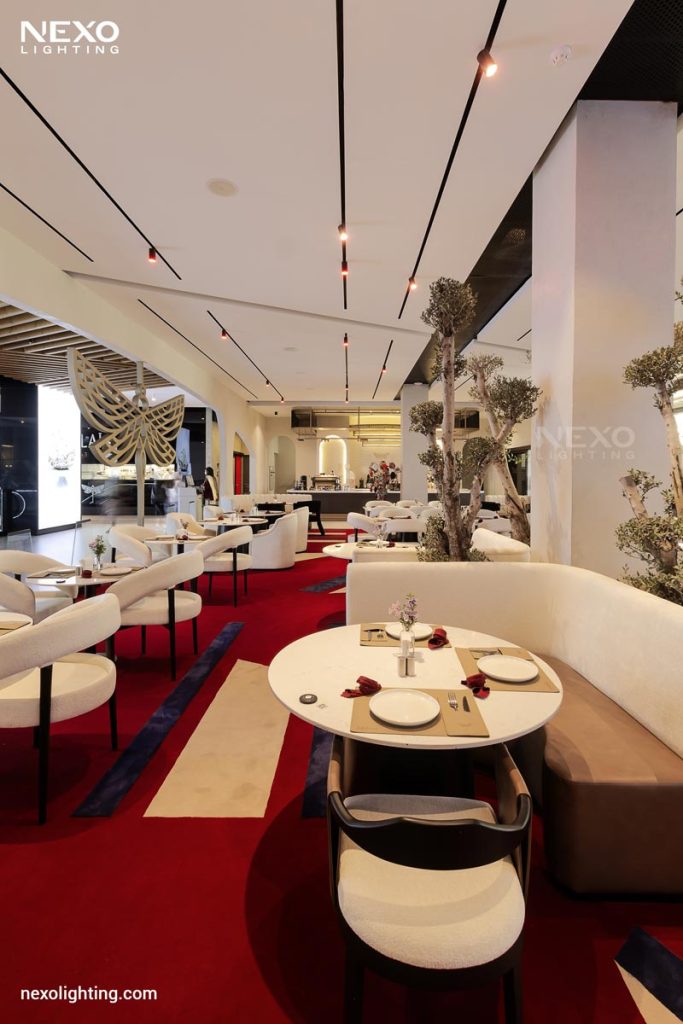 lighting design of ALAÏA Restaurant, NEXO