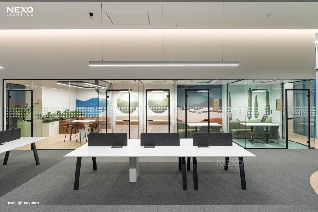 office linear lighting design, NEXO