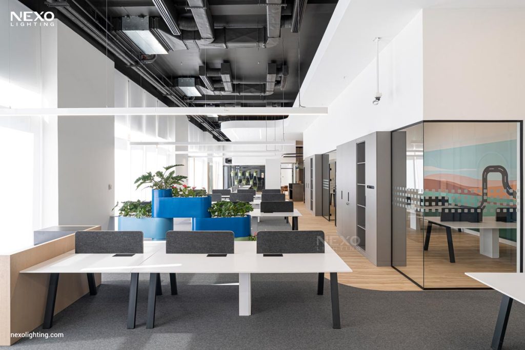 office linear lighting design, NEXO