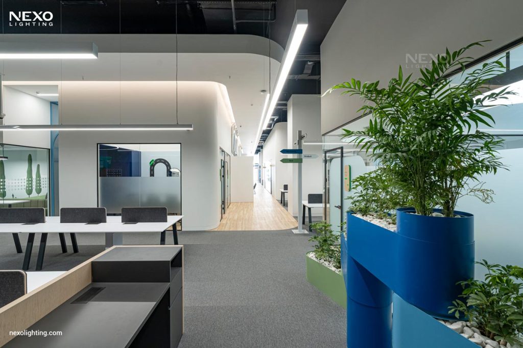 office linear lighting design, NEXO